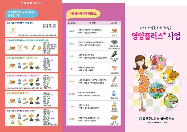 성남시 영양 플러스 사업 안내 리플릿
