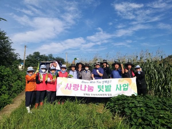 동두천시 상패동 주민자치위원회, 어려운 이웃돕기 위한 옥수수 수확