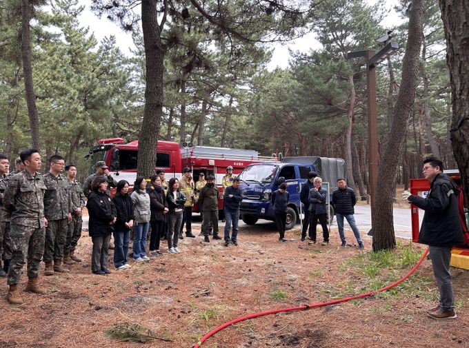 강릉시 송정동, 관‧군 합동 비상소화장치 교육