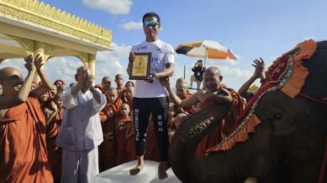 양평 홍보대사 맨발의 사나이 조승환, 미얀마도 감동시킨 세계신기록 달성