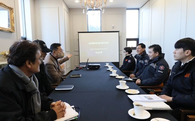 강진소방서, 다산베아채CC 방문... 겨울철 화재·안전사고 예방 현장 점검