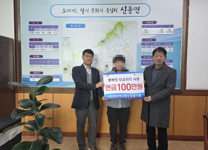 신둔면지역사회보장협의체, 화재피해 가구 지원