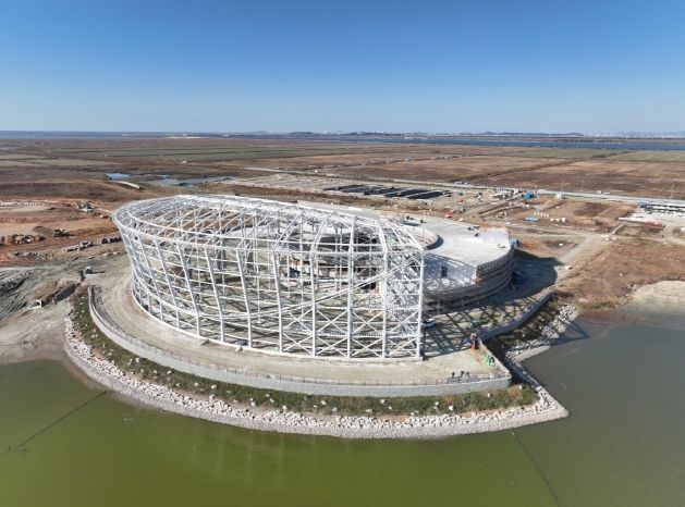 2027년 준공 예정인 국립새만금수목원 건축현장 전경