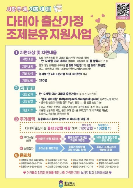 출산가정 지원 사업 포스터