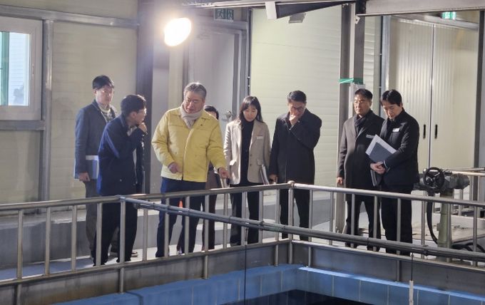 함양군, 정수장 경남도-시군 설 연휴 대비 합동점검